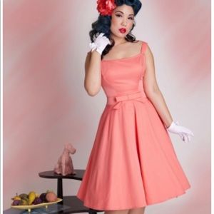 Tatyana Peach Swing Dress
